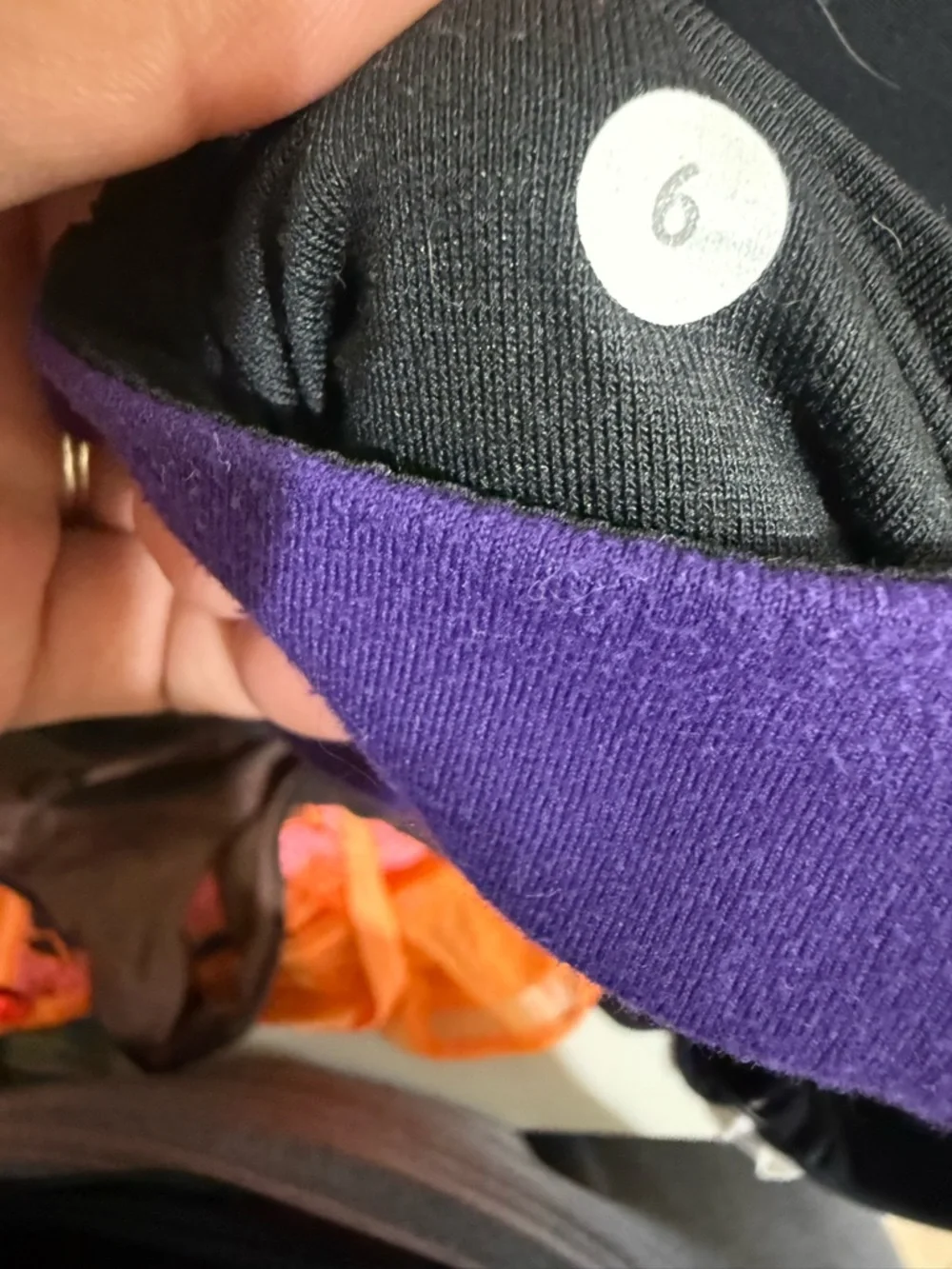 lululemon black and purple active top with logo - Picture 3 of 6